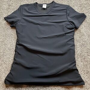 Underworks Top Womens 2XL Black Stretch Crew Neck Logo Swiftly Tech Compression